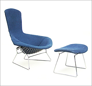 Bertoia Bird Chair & Ottoman - Click For More Inofrmation